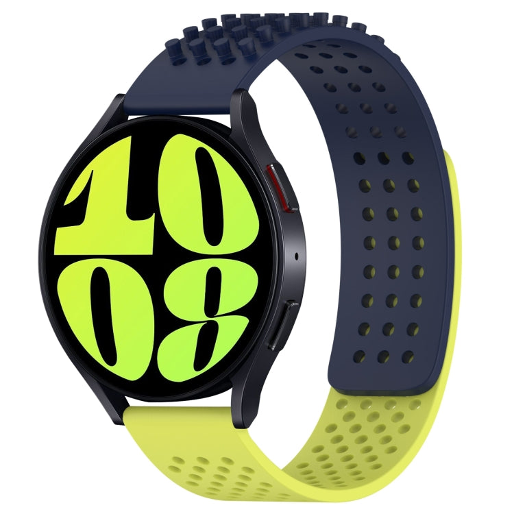 20mm穴通気性3Dドットシリコンウォッチバンド、Samsung Galaxy Watch 6 Classic 47mm用、Samsung Galaxy Watch 6 44mm用、Samsung Galaxy Watch 6 40mm用