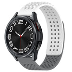 20mm穴通気性3Dドットシリコンウォッチバンド、Samsung Galaxy Watch 6 Classic 47mm用、Samsung Galaxy Watch 6 44mm用、Samsung Galaxy Watch 6 40mm用