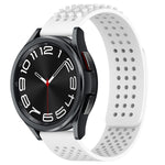 20mm穴通気性3Dドットシリコンウォッチバンド、Samsung Galaxy Watch 6 Classic 47mm用、Samsung Galaxy Watch 6 44mm用、Samsung Galaxy Watch 6 40mm用