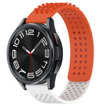 20mm穴通気性3Dドットシリコンウォッチバンド、Samsung Galaxy Watch 6 Classic 47mm用、Samsung Galaxy Watch 6 44mm用、Samsung Galaxy Watch 6 40mm用