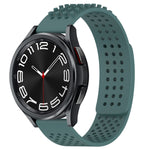 20mm穴通気性3Dドットシリコンウォッチバンド、Samsung Galaxy Watch 6 Classic 47mm用、Samsung Galaxy Watch 6 44mm用、Samsung Galaxy Watch 6 40mm用