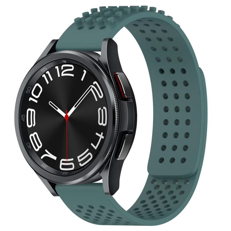 20mm穴通気性3Dドットシリコンウォッチバンド、Samsung Galaxy Watch 6 Classic 47mm用、Samsung Galaxy Watch 6 44mm用、Samsung Galaxy Watch 6 40mm用