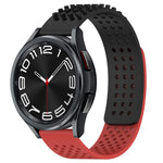 20mm穴通気性3Dドットシリコンウォッチバンド、Samsung Galaxy Watch 6 Classic 47mm用、Samsung Galaxy Watch 6 44mm用、Samsung Galaxy Watch 6 40mm用