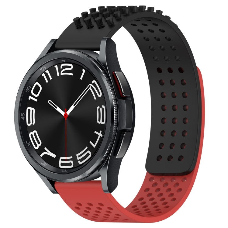 20mm穴通気性3Dドットシリコンウォッチバンド、Samsung Galaxy Watch 6 Classic 47mm用、Samsung Galaxy Watch 6 44mm用、Samsung Galaxy Watch 6 40mm用
