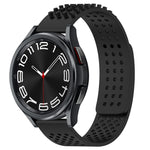 20mm穴通気性3Dドットシリコンウォッチバンド、Samsung Galaxy Watch 6 Classic 47mm用、Samsung Galaxy Watch 6 44mm用、Samsung Galaxy Watch 6 40mm用