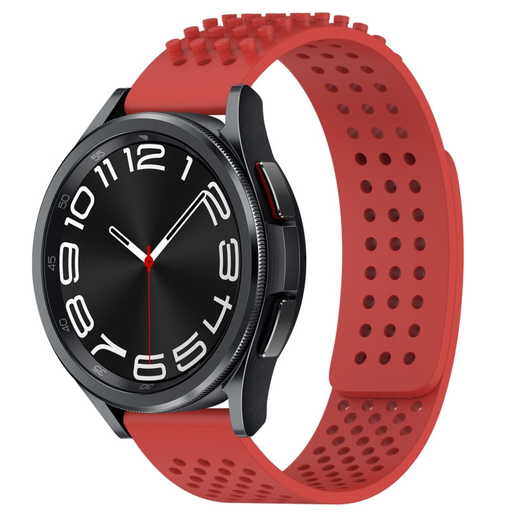 20mm穴通気性3Dドットシリコンウォッチバンド、Samsung Galaxy Watch 6 Classic 47mm用、Samsung Galaxy Watch 6 44mm用、Samsung Galaxy Watch 6 40mm用