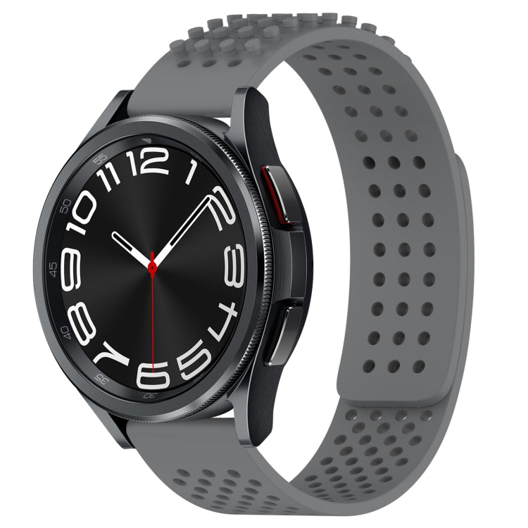 20mm穴通気性3Dドットシリコンウォッチバンド、Samsung Galaxy Watch 6 Classic 47mm用、Samsung Galaxy Watch 6 44mm用、Samsung Galaxy Watch 6 40mm用