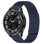 20mm穴通気性3Dドットシリコンウォッチバンド、Samsung Galaxy Watch 6 Classic 47mm用、Samsung Galaxy Watch 6 44mm用、Samsung Galaxy Watch 6 40mm用