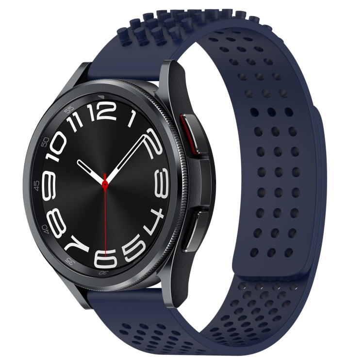 20mm穴通気性3Dドットシリコンウォッチバンド、Samsung Galaxy Watch 6 Classic 47mm用、Samsung Galaxy Watch 6 44mm用、Samsung Galaxy Watch 6 40mm用
