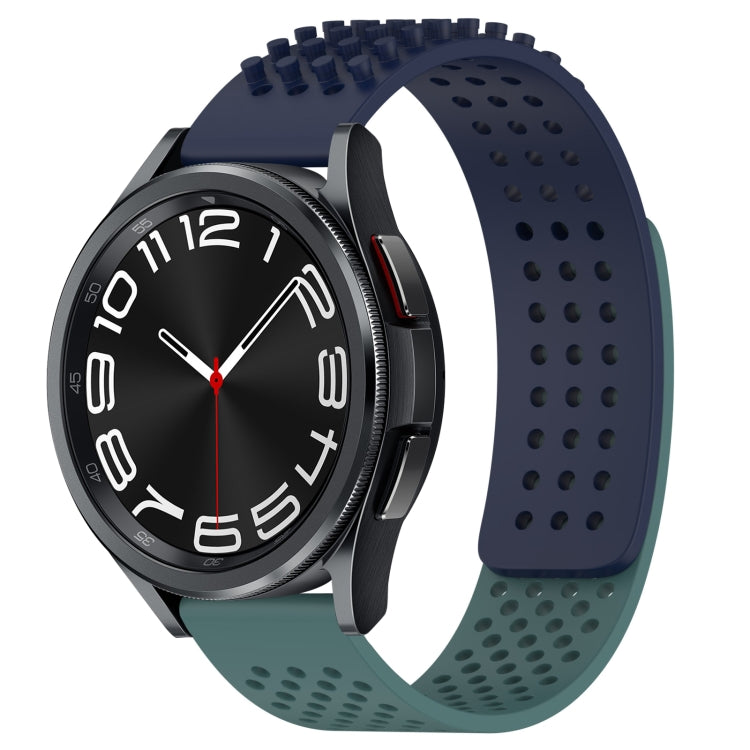 20mm穴通気性3Dドットシリコンウォッチバンド、Samsung Galaxy Watch 6 Classic 47mm用、Samsung Galaxy Watch 6 44mm用、Samsung Galaxy Watch 6 40mm用