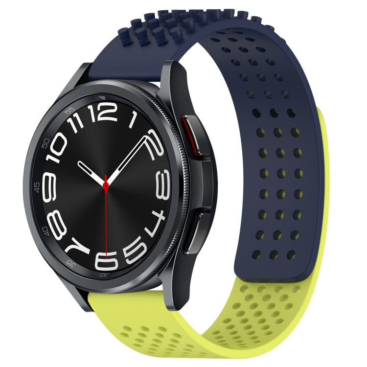20mm穴通気性3Dドットシリコンウォッチバンド、Samsung Galaxy Watch 6 Classic 47mm用、Samsung Galaxy Watch 6 44mm用、Samsung Galaxy Watch 6 40mm用