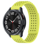 20mm Holes Breathable 3D Dots Silicone Watch Band, For Samsung Galaxy Watch 6 Classic 43mm, For Samsung Galaxy watch 5 Pro Golf Edition, For Samsung Galaxy watch 5 Golf Edition