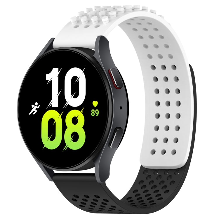 20mm穴通気性3Dドットシリコンウォッチバンド、Samsung Galaxy Watch 5 44mm用、Samsung Galaxy Watch 5 Pro 45mm用、Samsung Galaxy Watch 5 40mm用