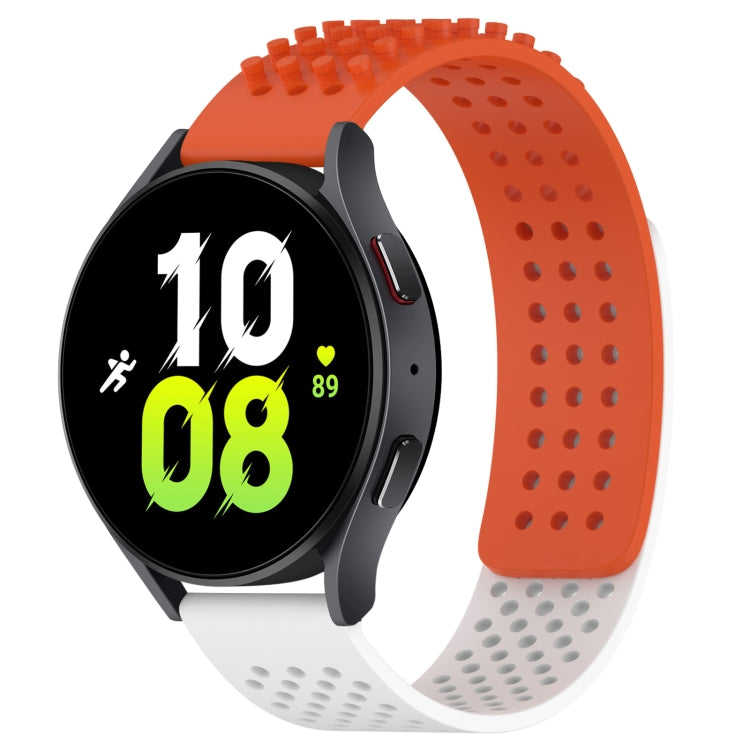 20mm穴通気性3Dドットシリコンウォッチバンド、Samsung Galaxy Watch 5 44mm用、Samsung Galaxy Watch 5 Pro 45mm用、Samsung Galaxy Watch 5 40mm用