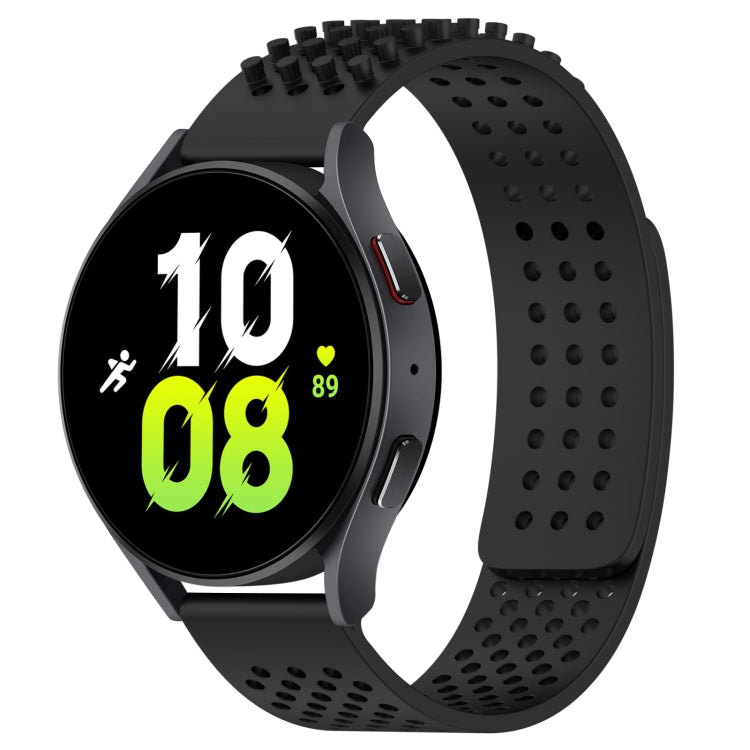 20mm穴通気性3Dドットシリコンウォッチバンド、Samsung Galaxy Watch 5 44mm用、Samsung Galaxy Watch 5 Pro 45mm用、Samsung Galaxy Watch 5 40mm用