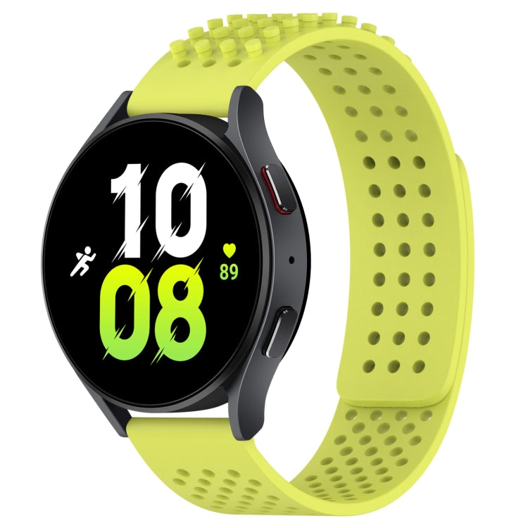 20mm穴通気性3Dドットシリコンウォッチバンド、Samsung Galaxy Watch 5 44mm用、Samsung Galaxy Watch 5 Pro 45mm用、Samsung Galaxy Watch 5 40mm用