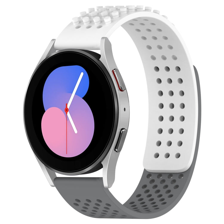 20mm穴通気性3Dドットシリコンウォッチバンド、Samsung Galaxy Watch 5 44mm用、Samsung Galaxy Watch 5 Pro 45mm用、Samsung Galaxy Watch 5 40mm用