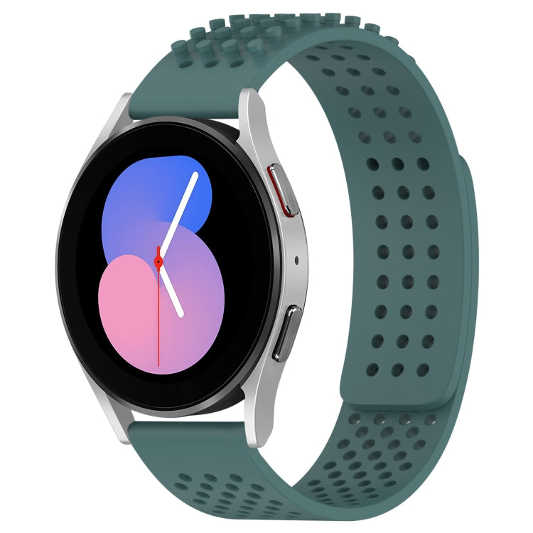 20mm穴通気性3Dドットシリコンウォッチバンド、Samsung Galaxy Watch 5 44mm用、Samsung Galaxy Watch 5 Pro 45mm用、Samsung Galaxy Watch 5 40mm用