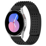 20mm穴通気性3Dドットシリコンウォッチバンド、Samsung Galaxy Watch 5 44mm用、Samsung Galaxy Watch 5 Pro 45mm用、Samsung Galaxy Watch 5 40mm用