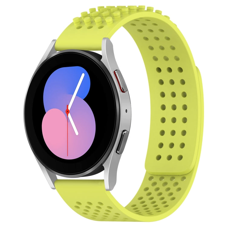 20mm穴通気性3Dドットシリコンウォッチバンド、Samsung Galaxy Watch 5 44mm用、Samsung Galaxy Watch 5 Pro 45mm用、Samsung Galaxy Watch 5 40mm用