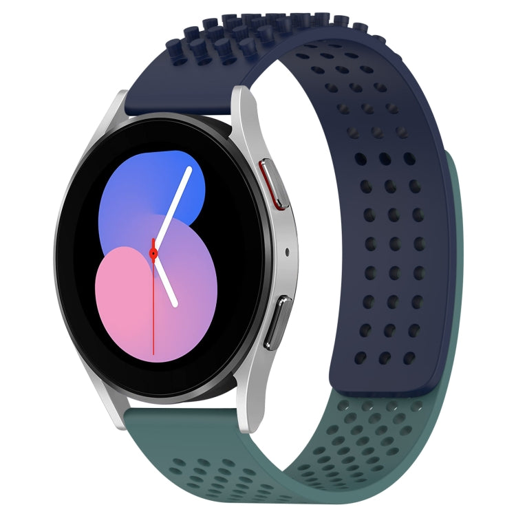 20mm穴通気性3Dドットシリコンウォッチバンド、Samsung Galaxy Watch 5 44mm用、Samsung Galaxy Watch 5 Pro 45mm用、Samsung Galaxy Watch 5 40mm用