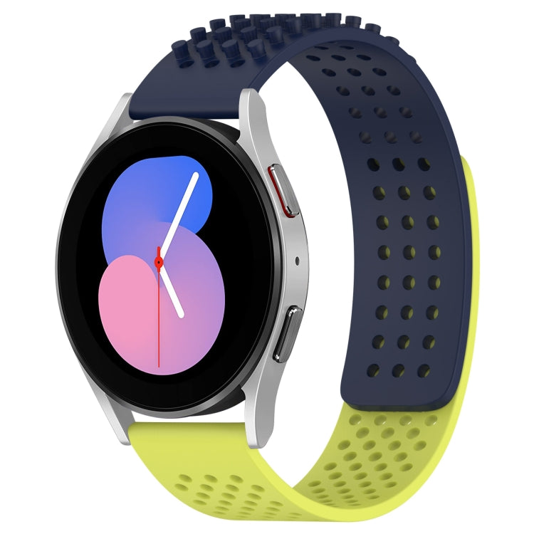 20mm穴通気性3Dドットシリコンウォッチバンド、Samsung Galaxy Watch 5 44mm用、Samsung Galaxy Watch 5 Pro 45mm用、Samsung Galaxy Watch 5 40mm用