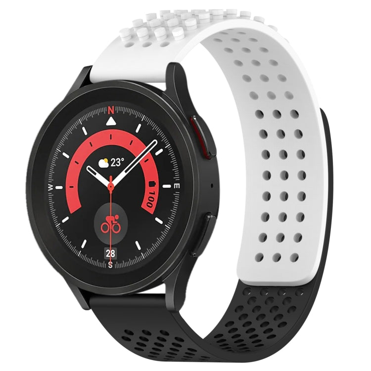 20mm穴通気性3Dドットシリコンウォッチバンド、Samsung Galaxy Watch 5 44mm用、Samsung Galaxy Watch 5 Pro 45mm用、Samsung Galaxy Watch 5 40mm用