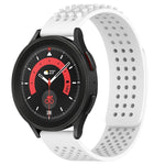 20mm穴通気性3Dドットシリコンウォッチバンド、Samsung Galaxy Watch 5 44mm用、Samsung Galaxy Watch 5 Pro 45mm用、Samsung Galaxy Watch 5 40mm用
