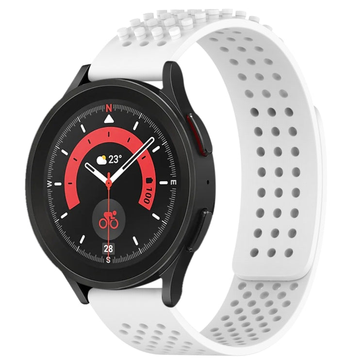 20mm穴通気性3Dドットシリコンウォッチバンド、Samsung Galaxy Watch 5 44mm用、Samsung Galaxy Watch 5 Pro 45mm用、Samsung Galaxy Watch 5 40mm用