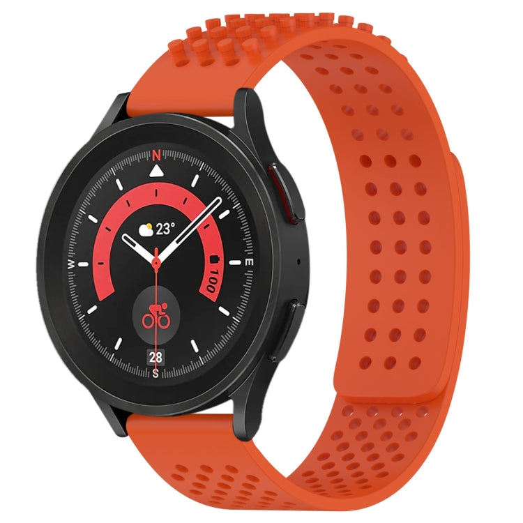 20mm穴通気性3Dドットシリコンウォッチバンド、Samsung Galaxy Watch 5 44mm用、Samsung Galaxy Watch 5 Pro 45mm用、Samsung Galaxy Watch 5 40mm用