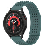 20mm穴通気性3Dドットシリコンウォッチバンド、Samsung Galaxy Watch 5 44mm用、Samsung Galaxy Watch 5 Pro 45mm用、Samsung Galaxy Watch 5 40mm用