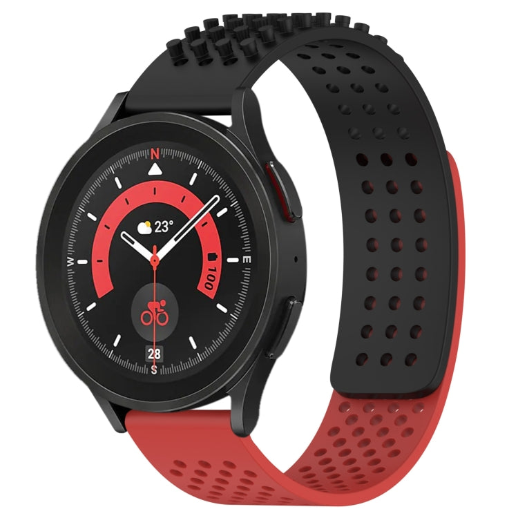 20mm穴通気性3Dドットシリコンウォッチバンド、Samsung Galaxy Watch 5 44mm用、Samsung Galaxy Watch 5 Pro 45mm用、Samsung Galaxy Watch 5 40mm用