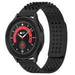 20mm穴通気性3Dドットシリコンウォッチバンド、Samsung Galaxy Watch 5 44mm用、Samsung Galaxy Watch 5 Pro 45mm用、Samsung Galaxy Watch 5 40mm用