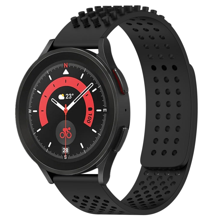 20mm穴通気性3Dドットシリコンウォッチバンド、Samsung Galaxy Watch 5 44mm用、Samsung Galaxy Watch 5 Pro 45mm用、Samsung Galaxy Watch 5 40mm用