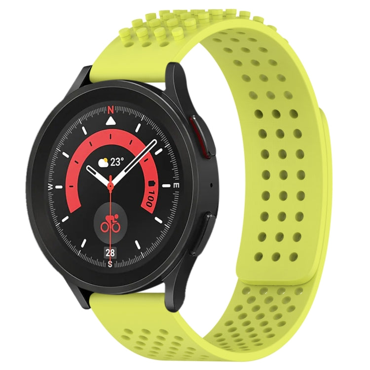 20mm穴通気性3Dドットシリコンウォッチバンド、Samsung Galaxy Watch 5 44mm用、Samsung Galaxy Watch 5 Pro 45mm用、Samsung Galaxy Watch 5 40mm用