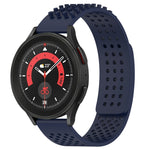 20mm穴通気性3Dドットシリコンウォッチバンド、Samsung Galaxy Watch 5 44mm用、Samsung Galaxy Watch 5 Pro 45mm用、Samsung Galaxy Watch 5 40mm用
