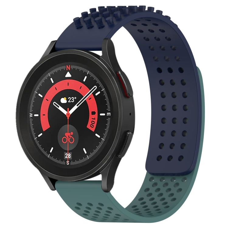 20mm穴通気性3Dドットシリコンウォッチバンド、Samsung Galaxy Watch 5 44mm用、Samsung Galaxy Watch 5 Pro 45mm用、Samsung Galaxy Watch 5 40mm用