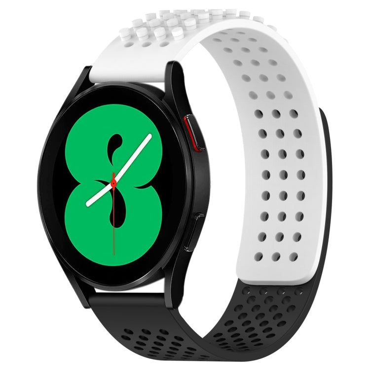 20mm穴通気性3Dドットシリコンウォッチバンド、Samsung Galaxy Watch 4 44mm用、Samsung Galaxy Watch 4 40mm用、Samsung Galaxy Watch 4 Classic 46mm用