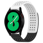 20mm穴通気性3Dドットシリコンウォッチバンド、Samsung Galaxy Watch 4 44mm用、Samsung Galaxy Watch 4 40mm用、Samsung Galaxy Watch 4 Classic 46mm用