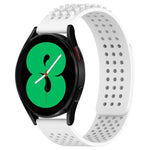 20mm穴通気性3Dドットシリコンウォッチバンド、Samsung Galaxy Watch 4 44mm用、Samsung Galaxy Watch 4 40mm用、Samsung Galaxy Watch 4 Classic 46mm用