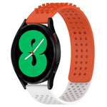 20mm穴通気性3Dドットシリコンウォッチバンド、Samsung Galaxy Watch 4 44mm用、Samsung Galaxy Watch 4 40mm用、Samsung Galaxy Watch 4 Classic 46mm用