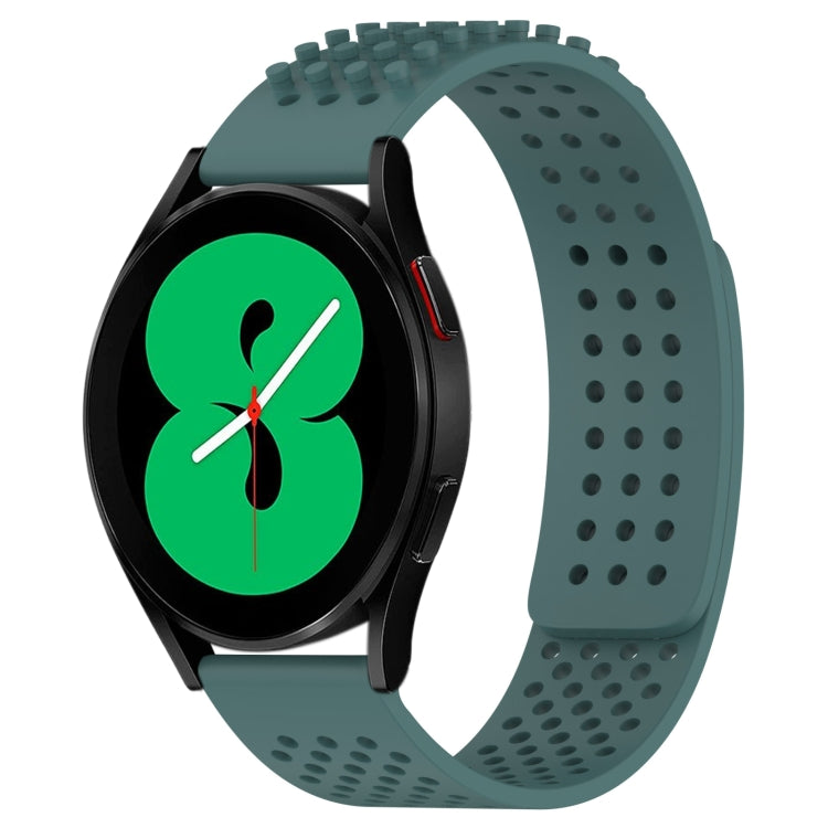 20mm穴通気性3Dドットシリコンウォッチバンド、Samsung Galaxy Watch 4 44mm用、Samsung Galaxy Watch 4 40mm用、Samsung Galaxy Watch 4 Classic 46mm用