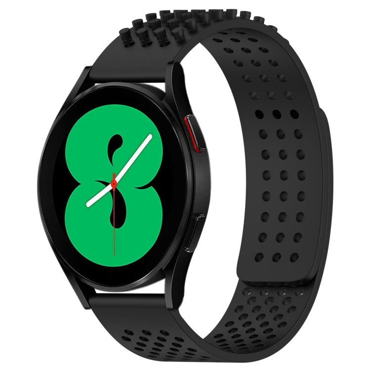 20mm穴通気性3Dドットシリコンウォッチバンド、Samsung Galaxy Watch 4 44mm用、Samsung Galaxy Watch 4 40mm用、Samsung Galaxy Watch 4 Classic 46mm用