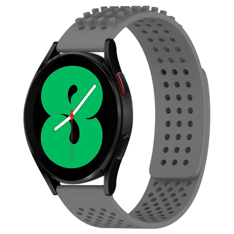 20mm穴通気性3Dドットシリコンウォッチバンド、Samsung Galaxy Watch 4 44mm用、Samsung Galaxy Watch 4 40mm用、Samsung Galaxy Watch 4 Classic 46mm用