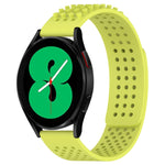20mm穴通気性3Dドットシリコンウォッチバンド、Samsung Galaxy Watch 4 44mm用、Samsung Galaxy Watch 4 40mm用、Samsung Galaxy Watch 4 Classic 46mm用