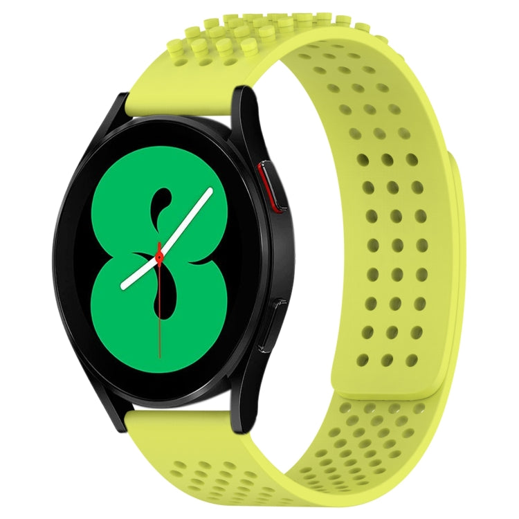 20mm穴通気性3Dドットシリコンウォッチバンド、Samsung Galaxy Watch 4 44mm用、Samsung Galaxy Watch 4 40mm用、Samsung Galaxy Watch 4 Classic 46mm用