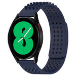 20mm穴通気性3Dドットシリコンウォッチバンド、Samsung Galaxy Watch 4 44mm用、Samsung Galaxy Watch 4 40mm用、Samsung Galaxy Watch 4 Classic 46mm用