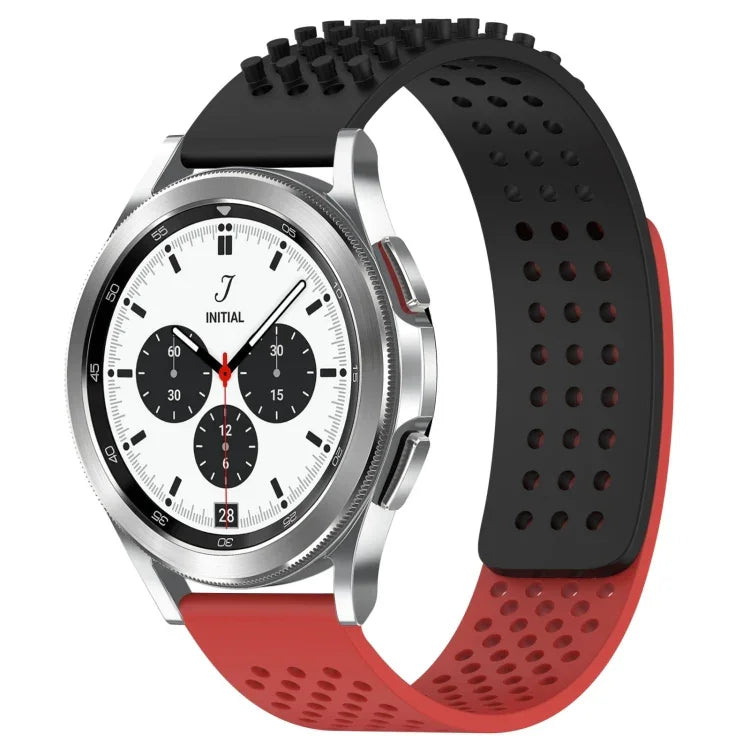 20mm穴あき通気性3Dドットシリコンウォッチバンド、Samsung Galaxy Watch 4 Classic 42mm用、Samsung Galaxy Watch Active 2 44mm用、Samsung Galaxy Watch Active 2 40mm用