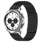 20mm穴あき通気性3Dドットシリコンウォッチバンド、Samsung Galaxy Watch 4 Classic 42mm用、Samsung Galaxy Watch Active 2 44mm用、Samsung Galaxy Watch Active 2 40mm用