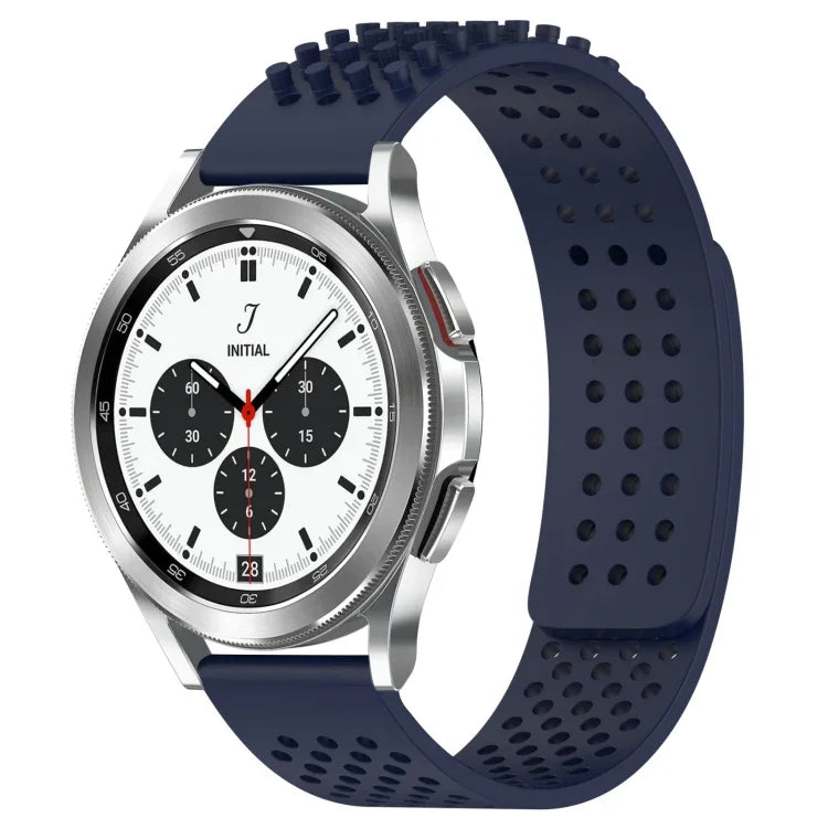 20mm穴あき通気性3Dドットシリコンウォッチバンド、Samsung Galaxy Watch 4 Classic 42mm用、Samsung Galaxy Watch Active 2 44mm用、Samsung Galaxy Watch Active 2 40mm用